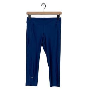 Under Armour Legging Women's Small Blue Heatgear Athletic Lightweight Capri